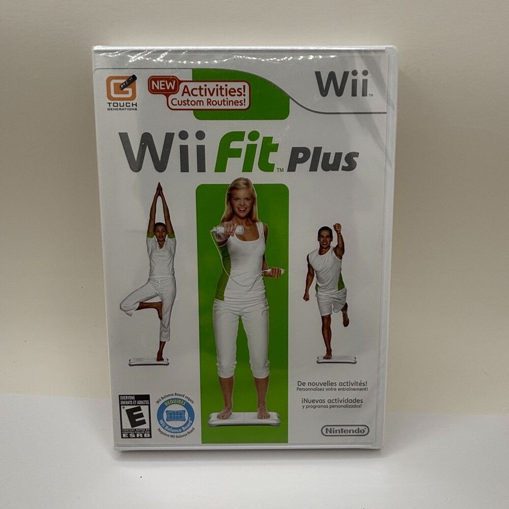 Wii Fit Plus (Nintendo Wii, 2009) Fitness Exercise Game Balance Board Required